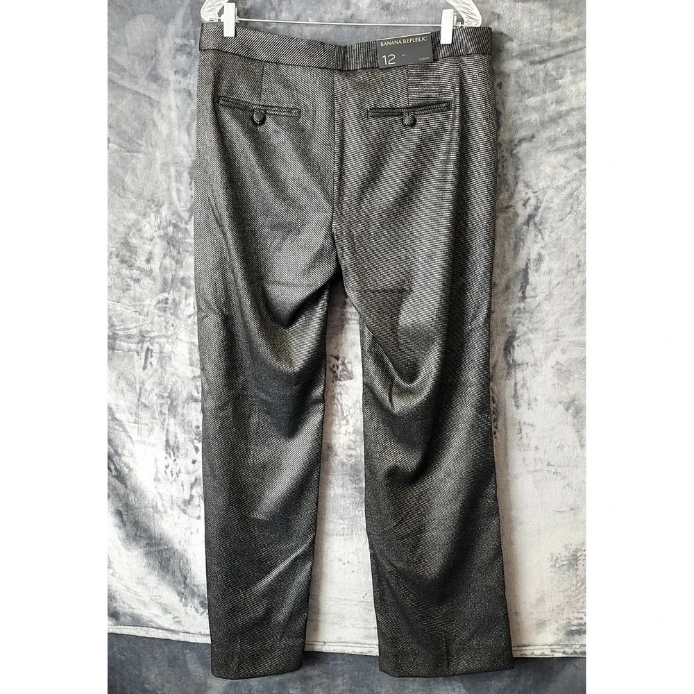 NWT Banana Republic Women's Size 12 Logan Gray Pants Business‎ Casual $110.00